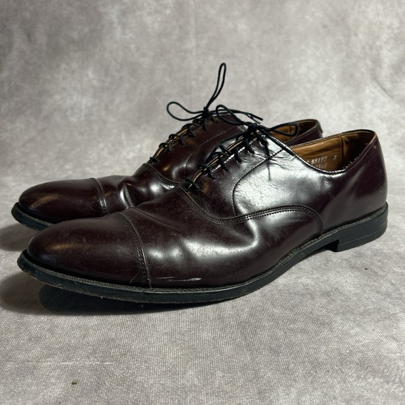 Allen Edmonds Park Avenue Men‎ Size 14 Brown Leather Cap Toe Oxford Dress Shoes - Picture 1 of 9